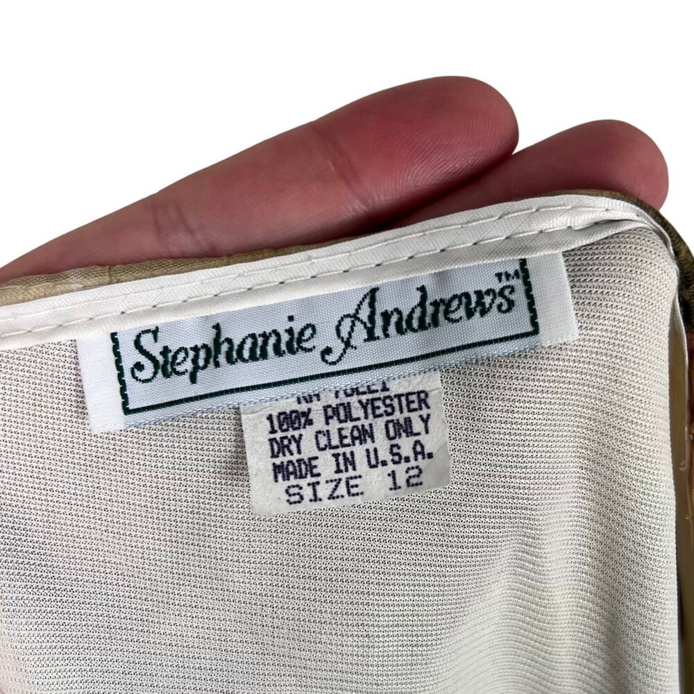 Stephanie Andrews Vintage Floral Maxi Dress Fairycore Cottagecore Size 12 - Picture 11 of 12